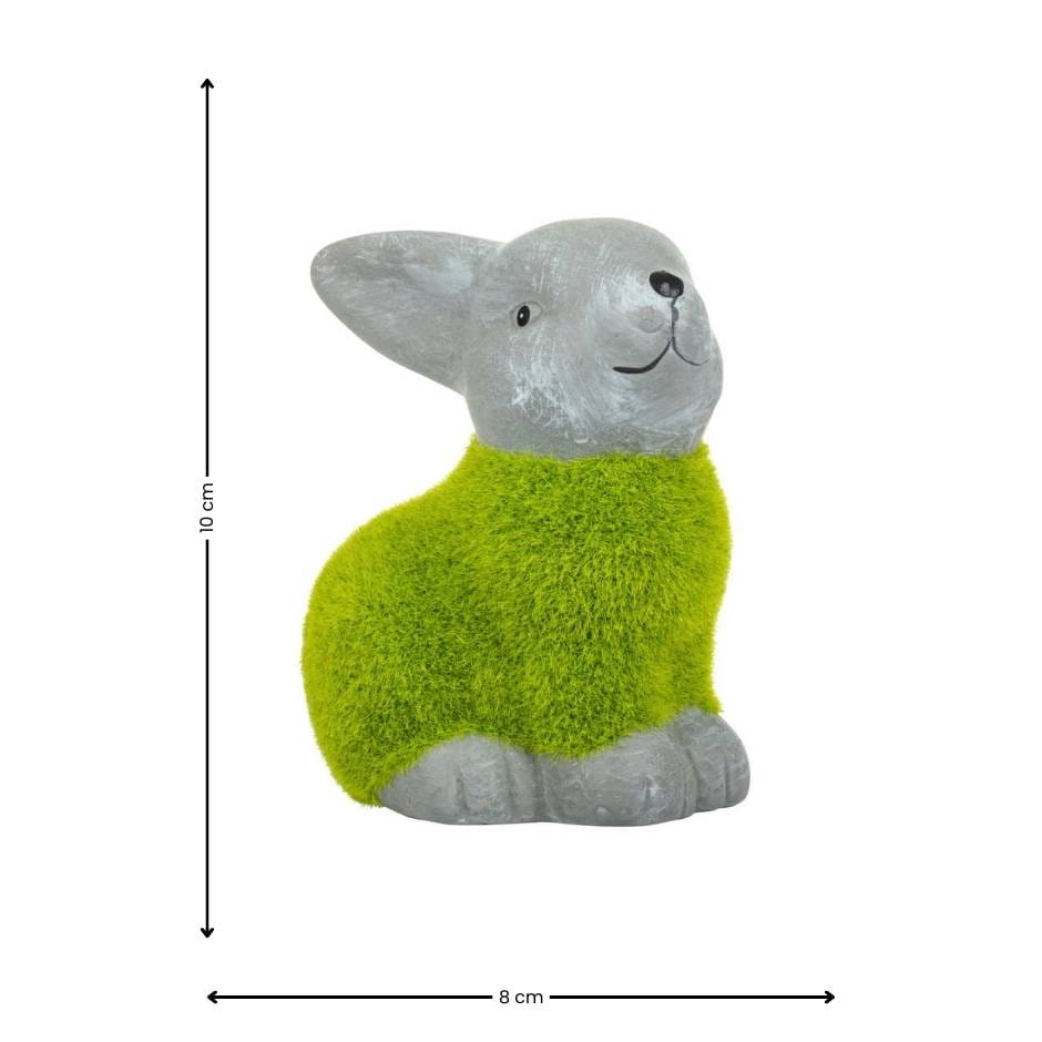 Dekoracyjna figurka Zając - Mały (Zielony) - obrazek 2