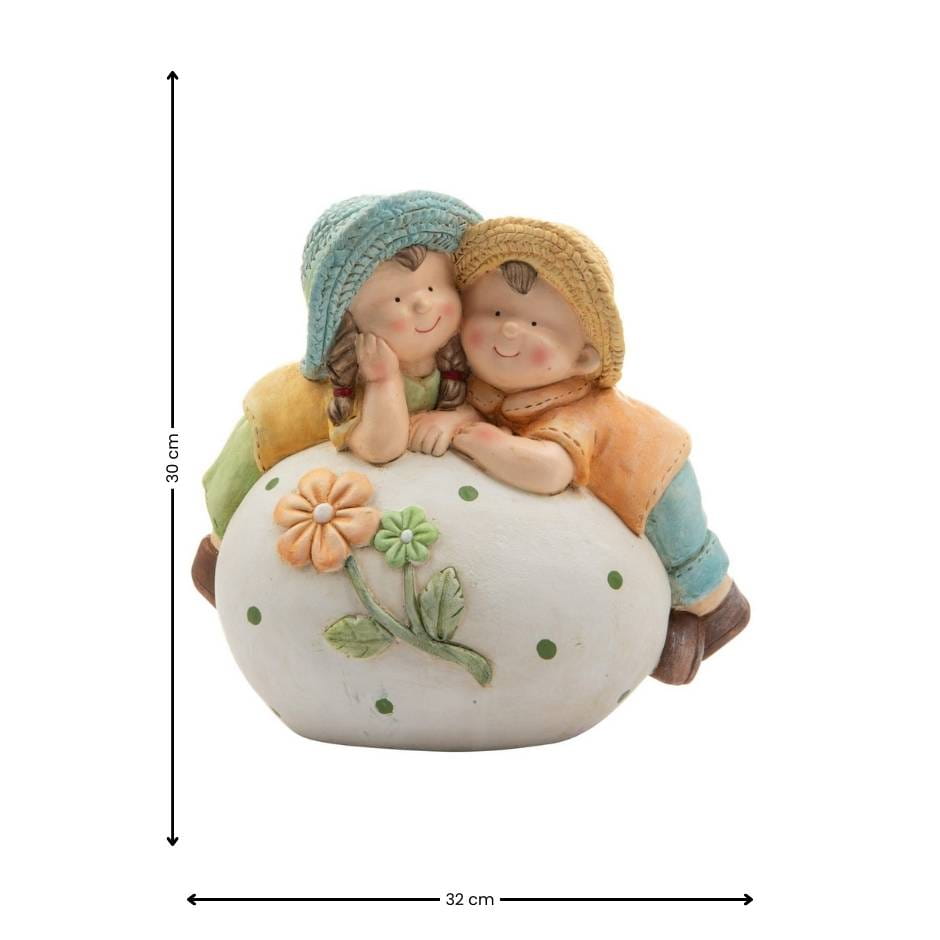 Dekoracyjna figurka - Dziewczynka i chłopiec - obrazek 2