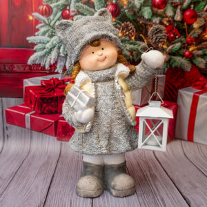 Solis Decor figurka dekoracyjna dziewczynka z latarnią