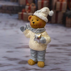 Solis Decor figurka dekoracyjna miś z gwiazdką