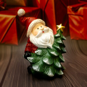 Solis Decor figurka dekoracyjna Mikołaj z choinką