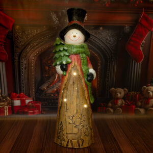 Solis Decor figurka dekoracyjna bałwanek z choinką