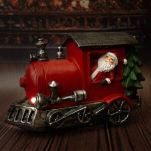 Solis Decor figurka dekoracyjna Mikołaj w lokomotywie