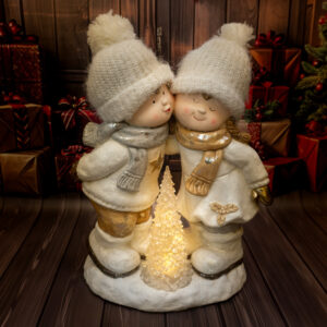 Solis Decor figurka dekoracyjna dziewczynki z choinką