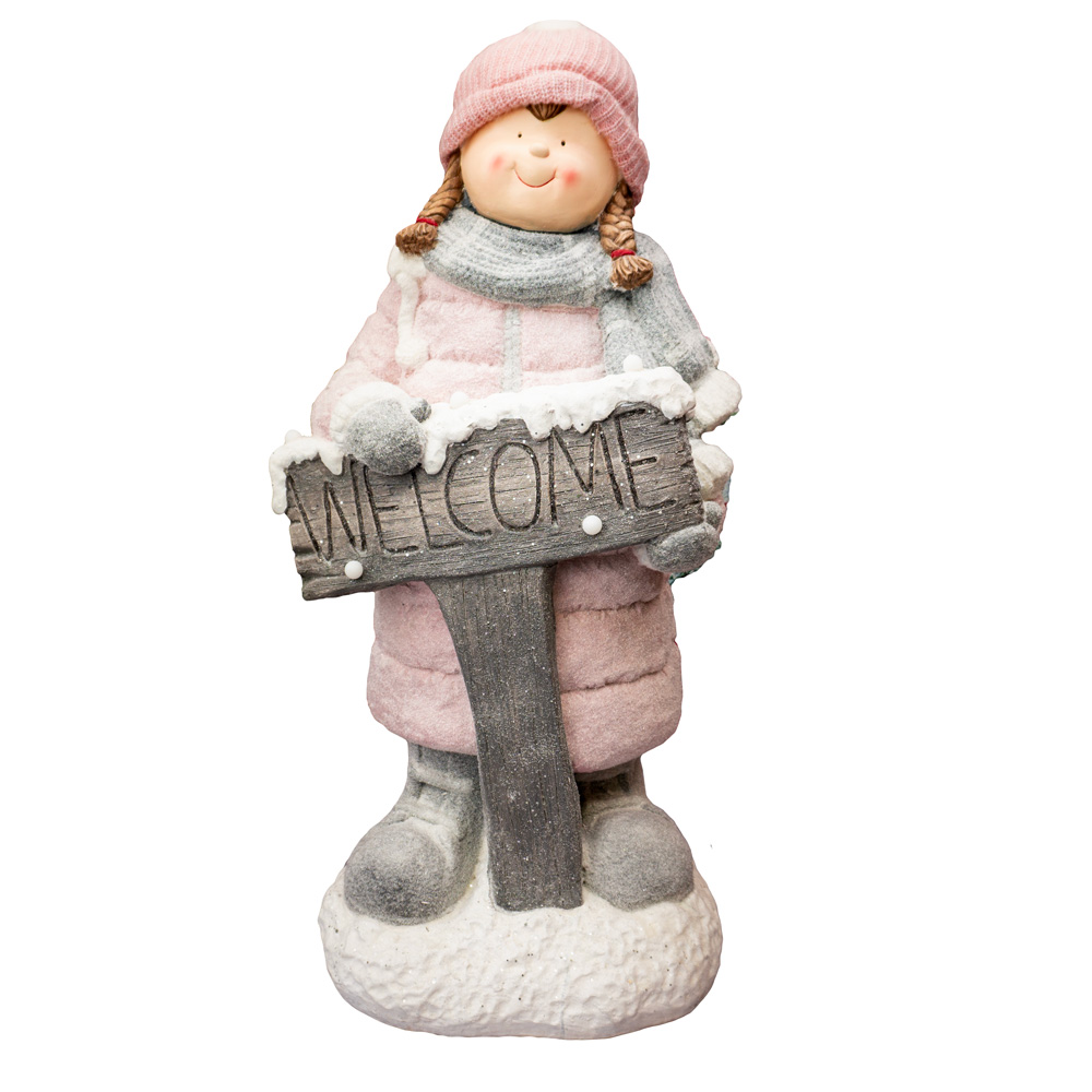 Solis Decor figurka dekoracyjna dziewczynka ,,Welcome" - obrazek 2