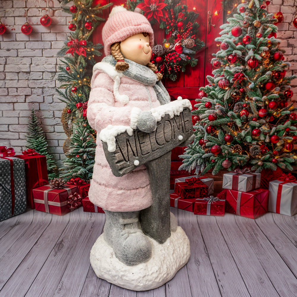 Solis Decor figurka dekoracyjna dziewczynka ,,Welcome" - obrazek 4