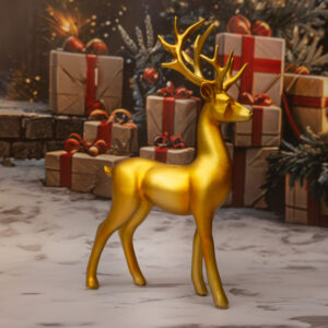 Solis Decor figurka dekoracyjna renifer złoty