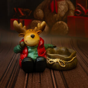 Solis Decor figurka dekoracyjna renifer z workiem