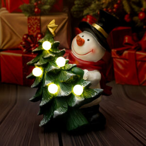 Solis Decor figurka dekoracyjna bałwanek z choinką