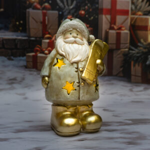 Solis Decor figurka dekoracyjna Mikołaj z nartami