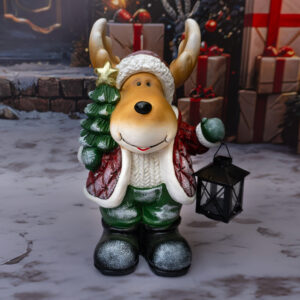 Solis Decor figurka dekoracyjna renifer z latarnią