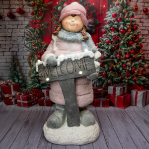 Solis Decor figurka dekoracyjna dziewczynka ,,Welcome"
