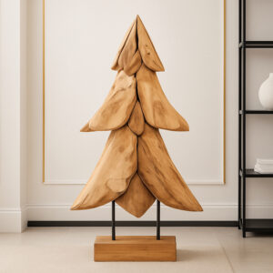 Choinka z drewna tekowego duża 118 cm