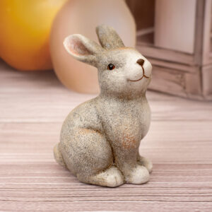 Figurka dekoracyjna zając mały szary 13.5 cm