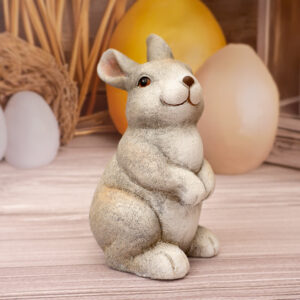 Figurka dekoracyjna zając szary 18 cm