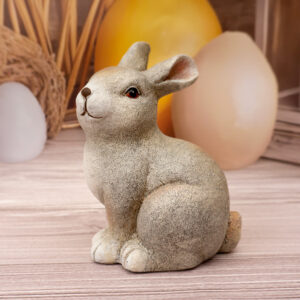 Figurka dekoracyjna zając szary 18 cm