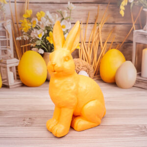 Figurka dekoracyjna Zając – duży, pomarańczowy