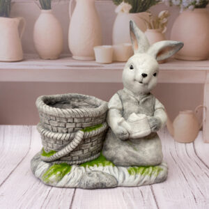 Zając duży z koszem 36 cm