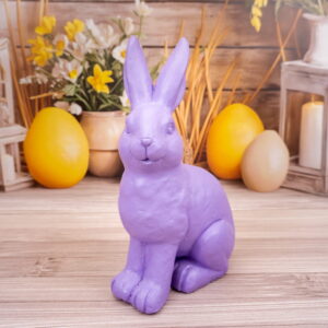 Figurka dekoracyjna zając duży fioletowy