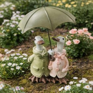 Kaczki dekoracyjne pod parasolem 28,5 cm