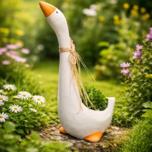 Doniczka dekoracyjna gęś wysoka 42,5 cm