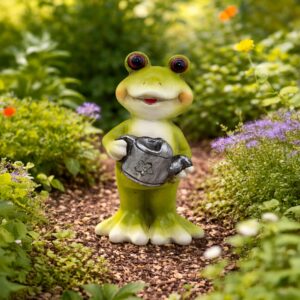 Żabka dekoracyjna z konewką 17,3 cm – Solis Decor