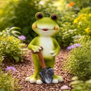 Żabka dekoracyjna ze szpadlem