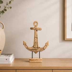 Kotwica Teak 38 cm – drewniana figurka dekoracyjna